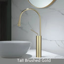 GobekUsa Brushed Gold Brass & Marble Bathroom Sink Faucet