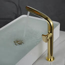 GobekUsa Brushed Gold Basin Faucet - Brass Single Handle Bathroom Mixer Tap