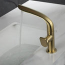 GobekUsa Brushed Gold Basin Faucet - Brass Single Handle Bathroom Mixer Tap