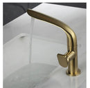 GobekUsa Brushed Gold Basin Faucet - Brass Single Handle Bathroom Mixer Tap