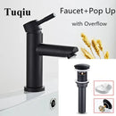 GobekUsa Brushed Gold Basin Faucet: Solid Brass, Cold Hot Water Mixer, Single Handle