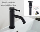 GobekUsa Brushed Gold Basin Faucet: Solid Brass, Cold Hot Water Mixer, Single Handle
