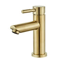 GobekUsa Brushed Gold Basin Faucet: Solid Brass, Cold Hot Water Mixer, Single Handle