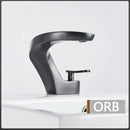GobekUsa Brushed Gold Basin Faucet: Modern Brass Deck Mount Bathroom Mixer Tap