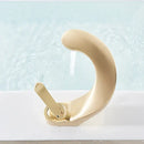 GobekUsa Brushed Gold Basin Faucet: Modern Brass Deck Mount Bathroom Mixer Tap
