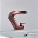 GobekUsa Brushed Gold Basin Faucet: Modern Brass Deck Mount Bathroom Mixer Tap