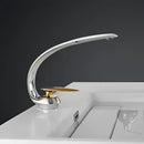 GobekUsa Brushed Gold Basin Faucet - Single Handle Bathroom Sink Faucet
