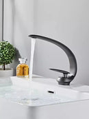 GobekUsa Brushed Gold Basin Faucet - Single Handle Bathroom Sink Faucet