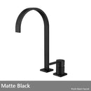 GobekUsa Brushed Gold Basin Faucet Single Handle Widespread Bathroom Sink Mixer Tap