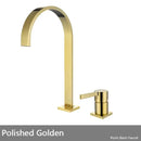 GobekUsa Brushed Gold Basin Faucet Single Handle Widespread Bathroom Sink Mixer Tap
