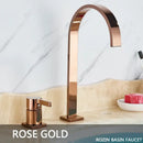GobekUsa Brushed Gold Basin Faucet Single Handle Widespread Bathroom Sink Mixer Tap