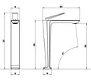 GobekUsa Brushed Gold Basin Faucet - Hot/Cold Sink Tap - Deck Mount Mixer
