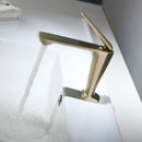 GobekUsa Brushed Gold Basin Faucet - Hot/Cold Sink Tap - Deck Mount Mixer
