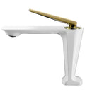 GobekUsa Brushed Gold Basin Faucet - Hot/Cold Sink Tap - Deck Mount Mixer
