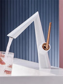 GobekUsa Brushed Gold Basin Faucet - Rose Gold Bathroom Sink Mixer Tap