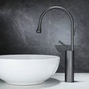 GobekUsa Brushed Gold Basin Faucet Hot Cold Black Sink Kitchen Swivel Water Crane