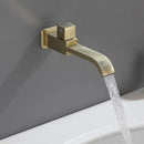 GobekUsa Brushed Gold In-Wall Basin Faucet Set with Cold Water Only Tap