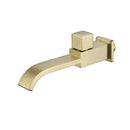 GobekUsa Brushed Gold In-Wall Basin Faucet Set with Cold Water Only Tap