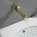 GobekUsa Brushed Gold In-Wall Basin Faucet Set with Cold Water Only Tap