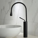 GobekUsa Brushed Gold/Black/White Basin Faucet with Single Handle Swivel Sink Water Crane