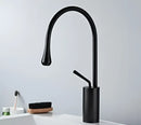 GobekUsa Brushed Gold/Black/White Basin Faucet with Single Handle Swivel Sink Water Crane