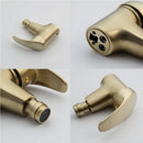 GobekUsa Brushed Gold Basin Mixer Tap - Solid Brass Vessel Vanity Faucet