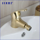 GobekUsa Brushed Gold Basin Mixer Tap - Solid Brass Vessel Vanity Faucet