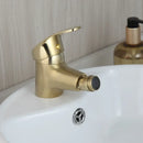 GobekUsa Brushed Gold Basin Mixer Tap - Solid Brass Vessel Vanity Faucet