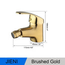 GobekUsa Brushed Gold Basin Mixer Tap - Solid Brass Vessel Vanity Faucet