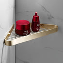 GobekUsa Brushed Gold Bathroom Hardware Set: Towel Rack, Corner Shelf, Paper Holder, Hook, Toilet Brush Holder