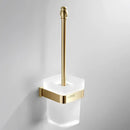 GobekUsa Brushed Gold Bathroom Hardware Set: Towel Rack, Corner Shelf, Paper Holder, Hook, Toilet Brush Holder