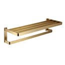 GobekUsa Brushed Gold Bathroom Hardware Set: Towel Rack, Corner Shelf, Paper Holder, Hook, Toilet Brush Holder