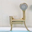 GobekUsa Brushed Gold Bathtub Shower Set, Wall Mounted Rotatable Faucet Industries