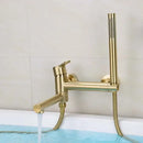 GobekUsa Brushed Gold Bathtub Shower Set, Wall Mounted Rotatable Faucet Industries