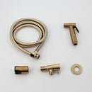 GobekUsa Brushed Gold Bidet Faucet Hand Spray Wall Mounted Dual Water Way Mixer