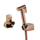 GobekUsa Brushed Gold Bidet Sprayer Kit with Copper Valve Set and Shattaf Shower Head