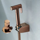 GobekUsa Brushed Gold Bidet Sprayer Kit with Copper Valve Set and Shattaf Shower Head