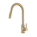 GobekUsa Brushed Gold Pull Out Kitchen Faucet - SUS 304 Stainless Steel