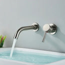 GobekUsa Brushed Gold/Black Wall Mounted Bathroom Basin Faucet - Hot/Cold Water Mixer
