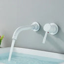 GobekUsa Brushed Gold/Black Wall Mounted Bathroom Basin Faucet - Hot/Cold Water Mixer