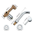 GobekUsa Brushed Gold/Black Wall Mounted Bathroom Basin Faucet - Hot/Cold Water Mixer