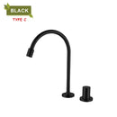GobekUsa Brass Basin Faucet Brushed Gold Double Bracket Two Holes Hot Cold Mixer
