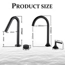 GobekUsa Brass Basin Faucet Brushed Gold Double Bracket Two Holes Hot Cold Mixer