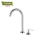 GobekUsa Brass Basin Faucet Brushed Gold Double Bracket Two Holes Hot Cold Mixer