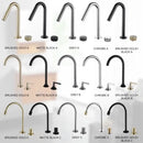 GobekUsa Brass Basin Faucet Brushed Gold Double Bracket Two Holes Hot Cold Mixer