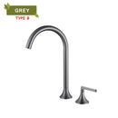 GobekUsa Brass Basin Faucet Brushed Gold Double Bracket Two Holes Hot Cold Mixer