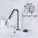 GobekUsa Brass Basin Faucet Brushed Gold Double Bracket Two Holes Hot Cold Mixer