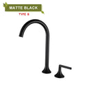 GobekUsa Brass Basin Faucet Brushed Gold Double Bracket Two Holes Hot Cold Mixer