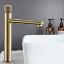 GobekUsa Brushed Gold Brass Bathroom Basin Faucet - Deck Mounted Sink Tap