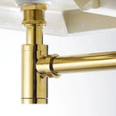 GobekUsa Brass Basin Wast Drain P-trap for Bathroom Sink - Black/Brushed Gold/Chrome